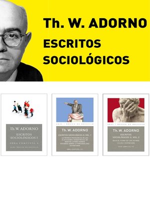 cover image of Pack Adorno III. Escritos Sociológicos